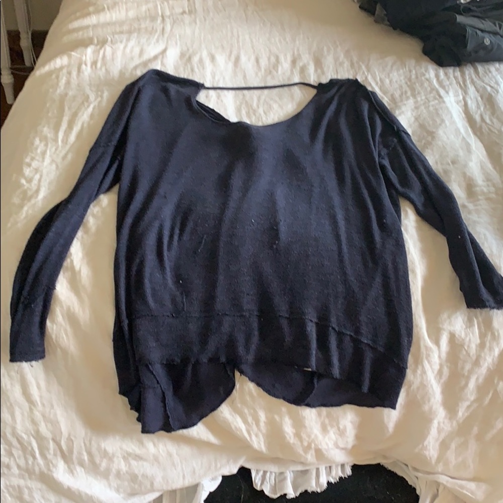 Free People Twist Back Sweater